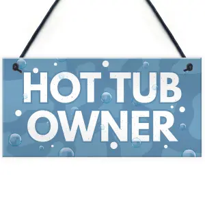 Red Ocean Novelty Hot Tub Sign Hanging Garden Plaque Home Decor Garden Shed Jaccuzzi Decor Friendship Gifts