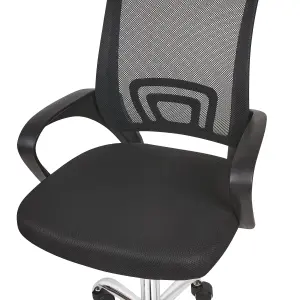 Beliani Minimalist Office Chair Black SOLID