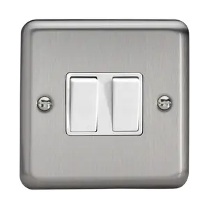 Varilight XS2W Rocker Switches 2-Gang White,86x86x25mm