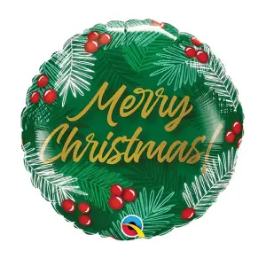 Qualatex Christmas Foil Balloon Green (One Size)