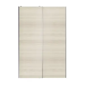 Atomia Panelled Oak effect 2 door Sliding Wardrobe Door kit (H)2250mm (W)1500mm