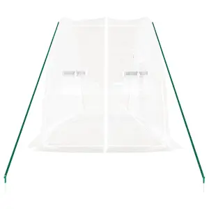 Berkfield Greenhouse with Steel Frame White 12 m2 6x2x2.85 m