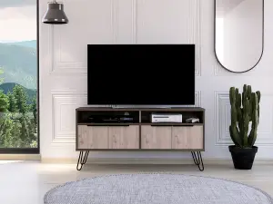 TV unit wide screen unit with 4 doors, smoked oak, Nevada range