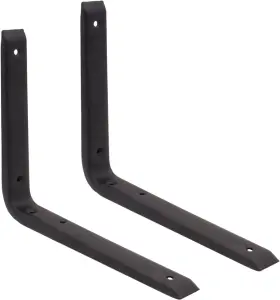 EAI - Strong Shelf Bracket - 250 x 200mm - Black - Pack of 2