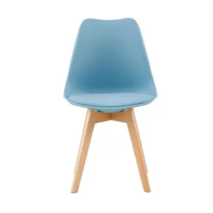 Nero Upholstered Dining Chair (Set of 2) Airy Blue / Oak