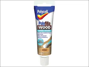 Polycell Polyfilla Wood Filler General Repairs - Ready Mixed Tube - Medium 330g