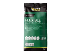 Everbuild UNIFLEX5GY 730 Uniflex Hygienic Tile Grout Grey 5kg EVBUFLEX5GY