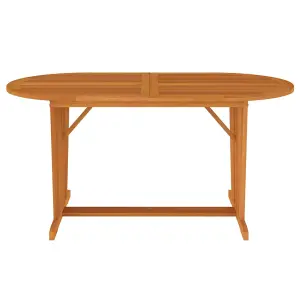 Berkfield Garden Table 160x85x75 cm Solid Wood Eucalyptus