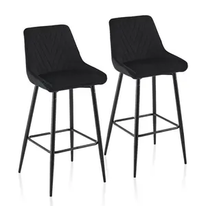 Ahrent 29.5cm Bar Stool (Set of 2) Black