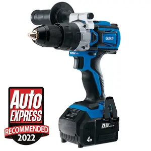 Draper  D20 20V Brushless Combi Drill, 1 x 4.0Ah Battery, 1 x Fast Charger 79894