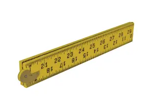 R.S.T. Sybren 1M Plastic Folding Rule with Metric and Imperial Measurements