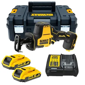 Dewalt DCS369D2 18v XR Sub Compact Brushless Reciprocating Saw - 2x2.0ah Batt