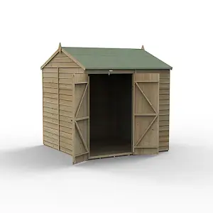 4LIFE Reverse Apex Shed 7x7 - Double Door - No Windows