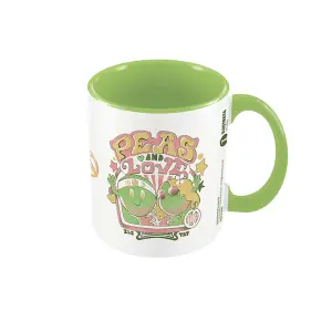 Ilustrata Peas And Love Inner Two Tone Mug White/Green (One Size)