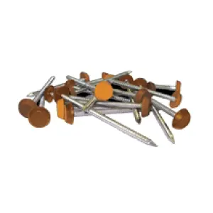 1000 x Dark Cherry Oak UPVC 30mm Poly Top Pins Plastic Headed Fascia Fixings