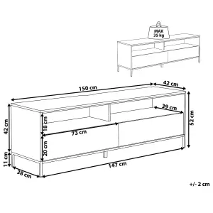 Beliani Modern TV Stand Black SYDNEY