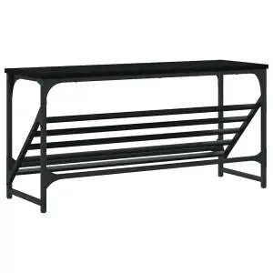 Shoe Rack Black 90x30x45 cm Engineered Wood