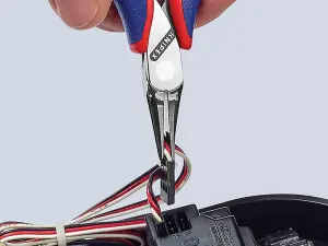 Knipex Flat Jaw Electronics Pliers Multi-Component Grip 115mm