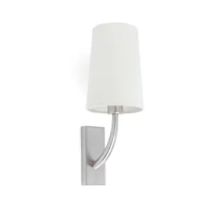 Luminosa Rem 1 Light Indoor Wall Light Satin Nickel - Shade Not Included, E27