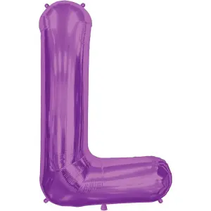 NorthStar L Letter Foil Balloon Purple (One Size)