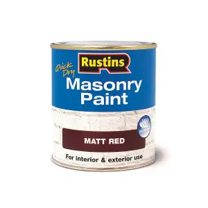 Rustins Masonry Paint - Red 500ml