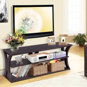 Costway 3-Tier TV Stand Media Console Table Modern Storage Cabinet for TVs up to 45"