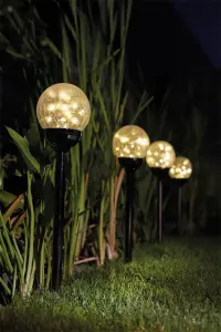 Luxform Solar Mambo Black Pearl Spike Light 12pk