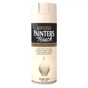 Rust-Oleum Painter's Touch Ivory silk Satinwood Multi-surface Decorative spray paint, 400ml