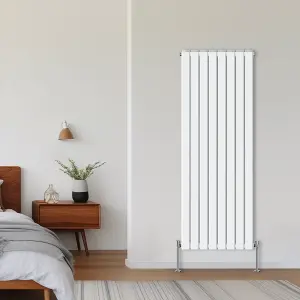 Rinse Bathrooms Vertical Radiators 1800x544mm Flat Panel Column Designer Radiator White Double Radiators Central Heating