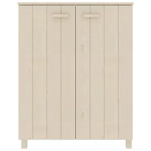 Shoe Cabinet HAMAR Honey Brown 85x40x108 cm Solid Wood Pine