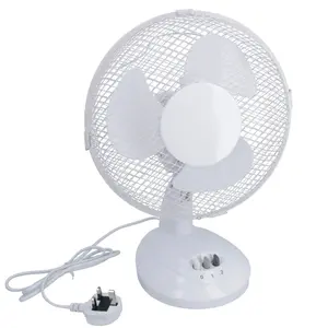 9" Oscillating Desk fan Portable Tilting Head Cooling 2 Speed Silent UK Plug