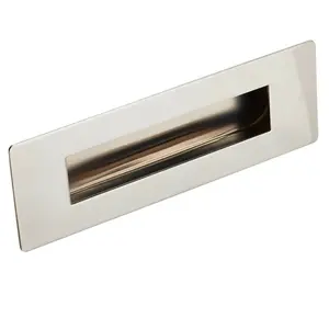 2x Recessed Sliding Door Flush Pull Handle 180 x 60mm Bright Stainless Steel