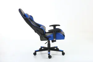 GTForce Pro Fx Reclining Sports Racing Gaming Office Desk Pc Car Faux Leather Chair (Blue)