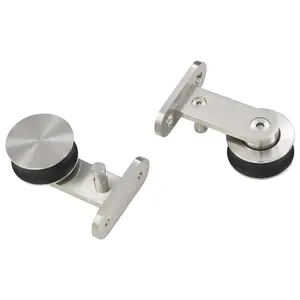 Berkfield Sliding Door Hardware Kit 183 cm Stainless Steel Silver