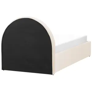 Velvet EU Single Size Ottoman Bed Beige ANET