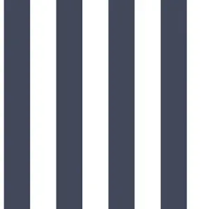 Galerie Smart Stripes 2 Blue Awning Stripe Smooth Wallpaper