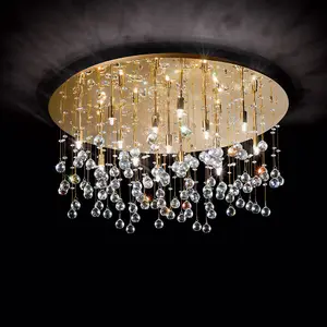 Luminosa Moonlight  15 Light Extra Large Semi Flush Ceiling Pendant Gold, G9