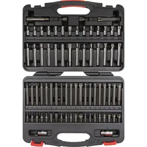 74pc TRX-Star SECURITY / Hex / Spline / Ribe Socket Bit Set 3/8" & 1/2" Sq Drive