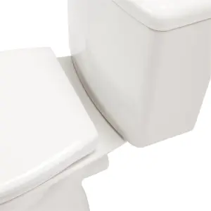 GoodHome Winam White Close-coupled Floor-mounted Toilet & full pedestal basin (W)375mm (H)750mm