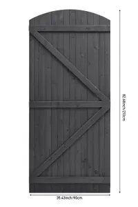 Heavy Duty Semi Braced Arch Top Fence Gate Kit with Gate Latch, Anti Sag Design, 90cm x 210cm