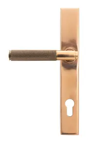 From The Anvil Polished Bronze Brompton Slimline Lever Espag. Lock Set