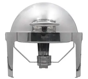 Quattro Round Roll Top Chafing Dish 6 Litre Stainless Steel