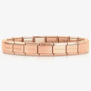 Nomination CLASSIC Stainless Steel Link Rose Gold Base Bracelet 030001/SI/011 By The Jewel Hut