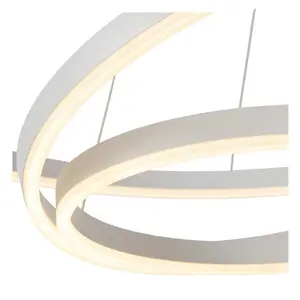 Lucide Triniti Modern Pendant Light 80cm - LED Dim. - 3000K - White