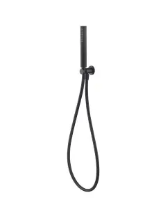 Aquarius RainLux Integrated Outlet Round Handheld Shower Kit Matt Black