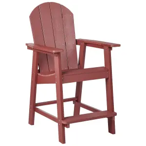 Garden Bar Chair ADIRONDACK Synthetic Material Red