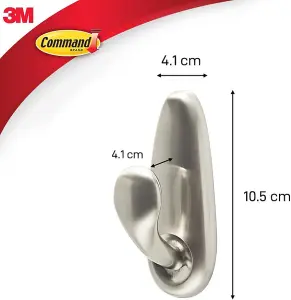 Command Large Forever Classic Brushed Nickel Metal Hook FC13-BN