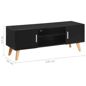 Berkfield TV Cabinet Black 120x40x46 cm MDF