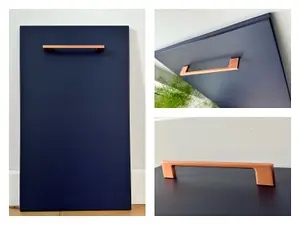 600 Kitchen Tall Oven Microwave Housing Unit Cabinet 60cm Navy Dark Blue Nora