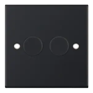 Selectric DSL11-65 5M LED Dimmer Switch 2 Gang 2 Way 5-100W (Matt Black)